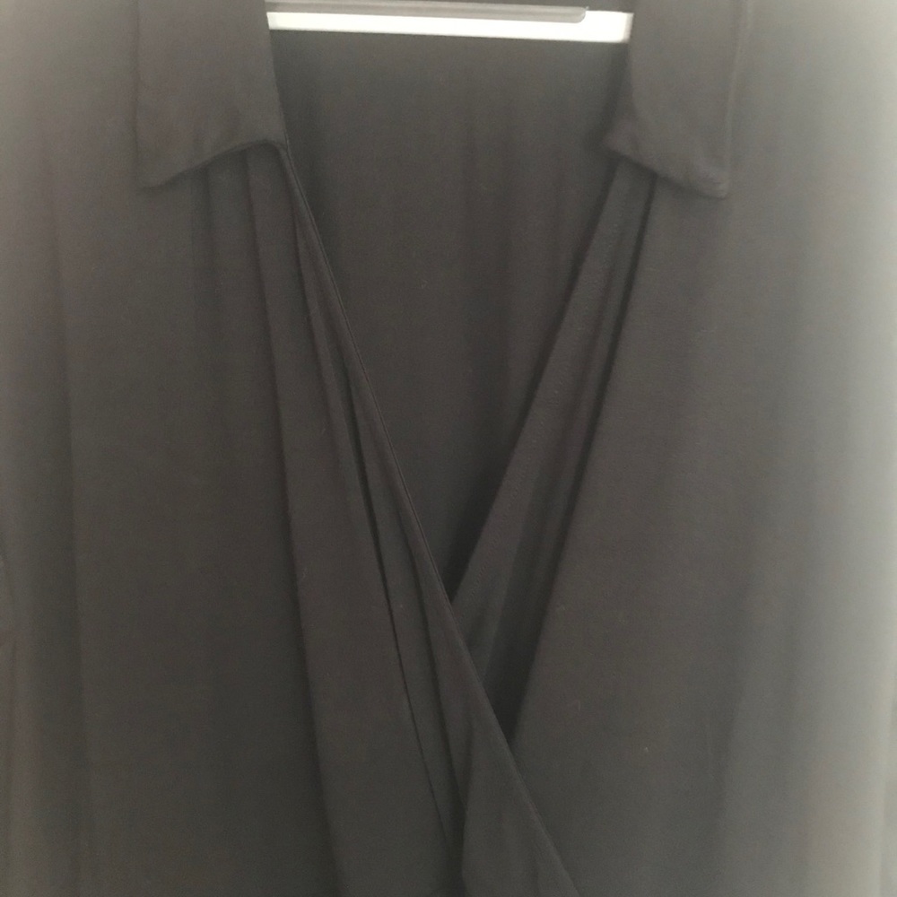 Black collared dress